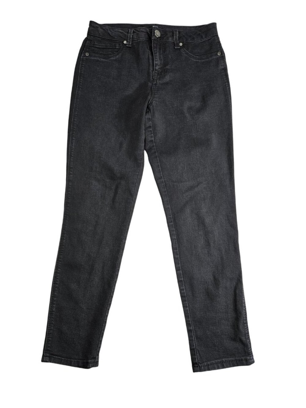 1822 Denim High Rise Skinny Jeans Womens 8 Gray Charcoal Wash Stretch Denim